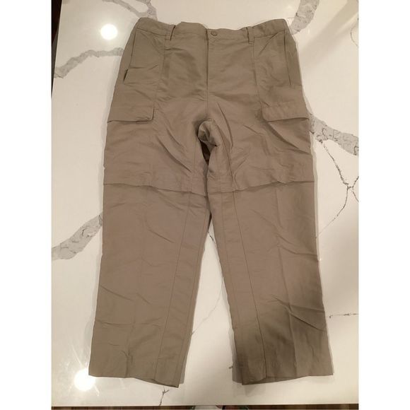 The North Face Mens Convertible Pants Shorts Khaki Sz XLT Short Court Hiking Out - Picture 1 of 13